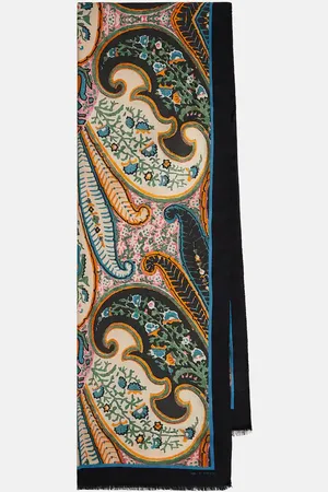 Etro Printed cashmere and silk scarf