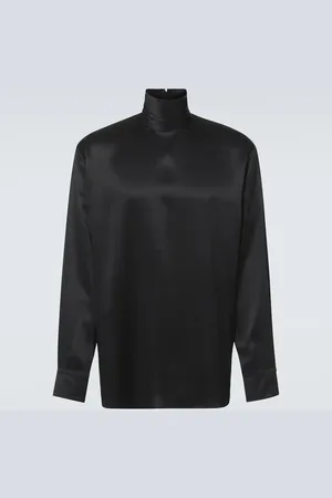 Dolce & Gabbana Turtleneck silk satin shirt
