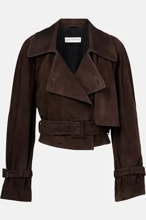 Nour Hammour Hatti cropped suede jacket