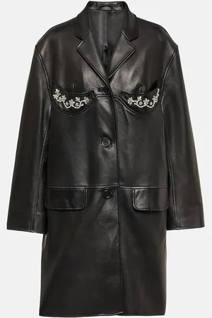 Simone Rocha Embellished leather coat