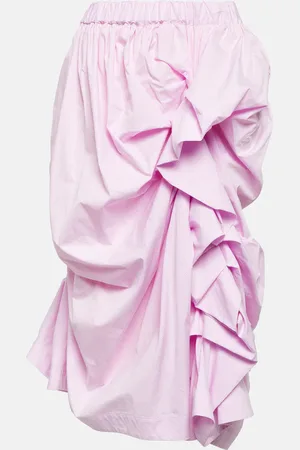 NOIR KEI NINOMIYA Gingham cotton midi skirt