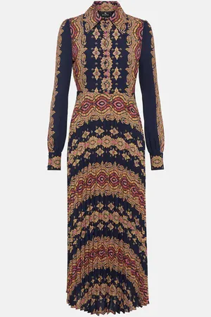 Etro Paisley jersey shirt dress