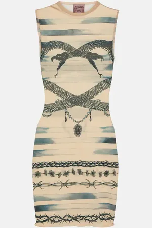 Jean Paul Gaultier X KNWLS printed jersey minidress