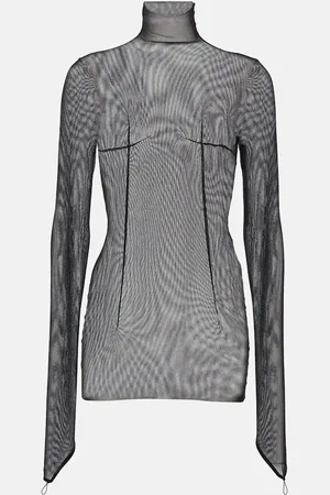 ANN DEMEULEMEESTER Turtleneck mesh top