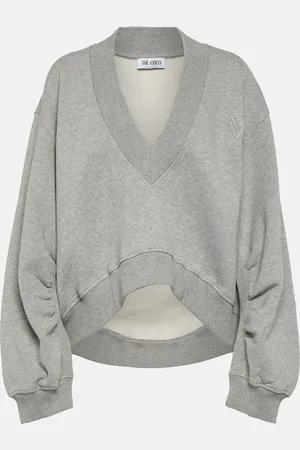 The Attico Cotton jersey cropped sweater