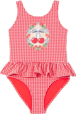 Konges Sløjd Konges SlÃ¸jd Soline checked ruffled swimsuit