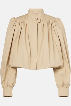 Chloé ChloÃ© Gathered cotton gabardine jacket