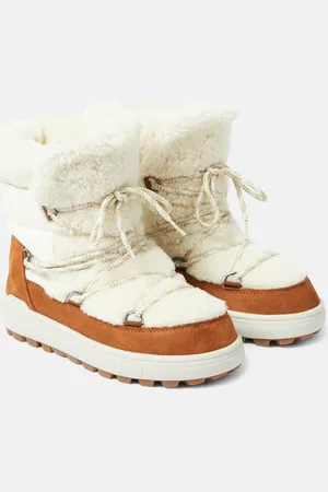Bogner Chamonix suede and shearling snow boots