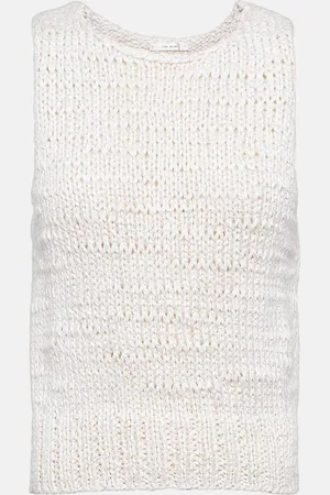 The Row Linen and silk knitted top