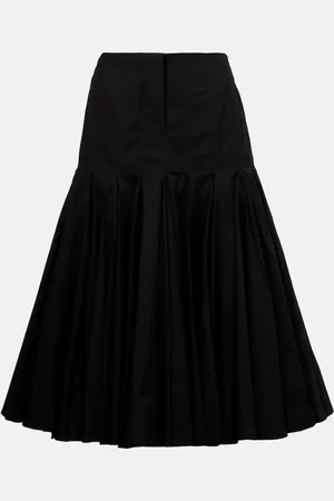 Jacquemus Agave flared cotton poplin midi skirt