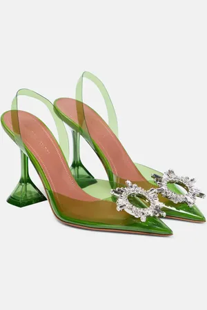 Amina Muaddi Begum embellished PVC slingback pumps