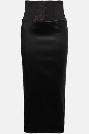 Dolce & Gabbana Corset satin midi skirt