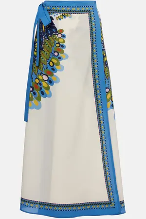 La DoubleJ Flipper printed cotton midi skirt