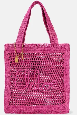 Chloé ChloÃ© Summer Banana raffia-effect tote bag