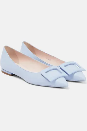 Roger Vivier Gommettine Ball leather ballet flats