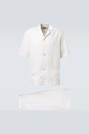 Ermenegildo Zegna Striped linen pajamas