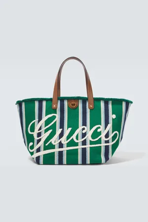 Gucci Large logo embroidered tote bag