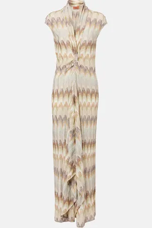Missoni Draped lamÃ© maxi dress