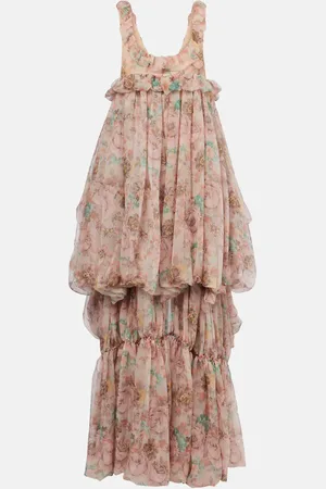 Chloé ChloÃ© Floral ruffled silk mousseline gown