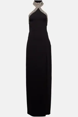Tom Ford Embellished halterneck silk-blend gown