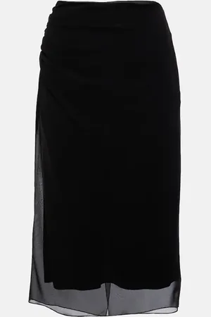 Prada Georgette midi skirt