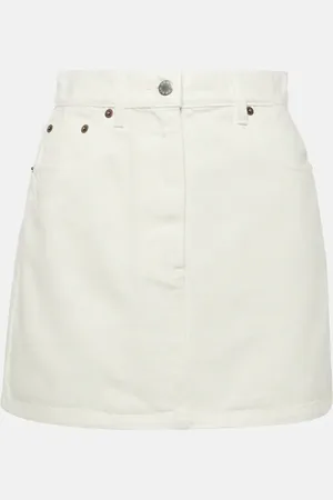 Prada High-rise denim miniskirt