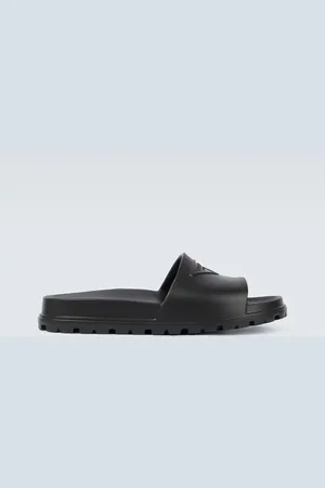 Prada Logo rubber slides