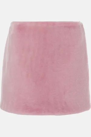 Prada Shearling miniskirt