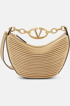 VALENTINO GARAVANI VLogo Moon Mini metallic leather tote bag