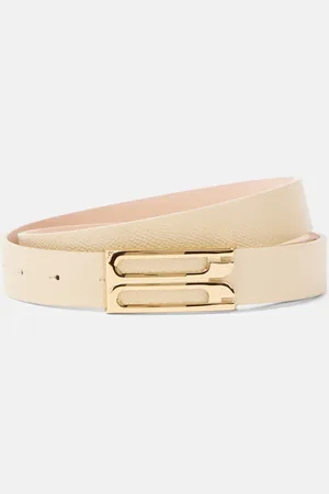 Victoria Beckham Frame leather belt