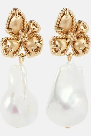 ZIMMERMANN Bloom Baroque pearl -plated earrings