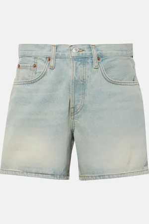 RE/DONE Mid-rise denim shorts