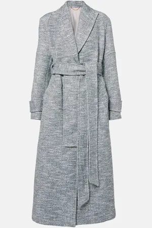 Victoria Beckham BouclÃ© tweed wrap coat