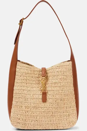 Saint Laurent Le 5 Ã 7 Small raffia shoulder bag