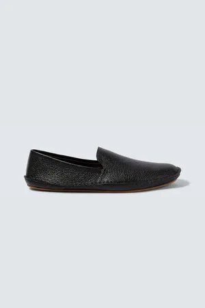 The Row Vasko leather slip-on shoes