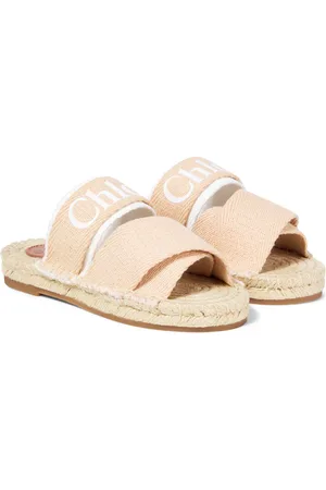 Chloé ChloÃ© Kids Logo canvas espadrille slides