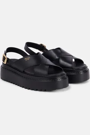 Prada Leather platform sandals