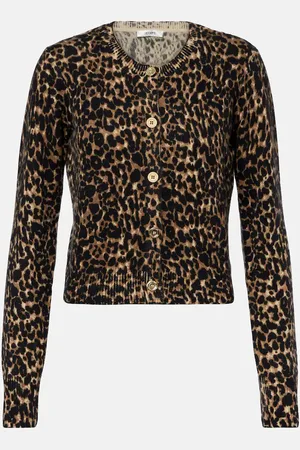 Frame Leopard-print cashmere cardigan