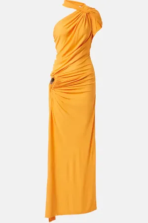 CHRISTOPHER ESBER Helix Crystal asymmetric jersey gown