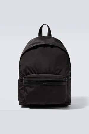 Saint Laurent City leather-trimmed ripstop backpack