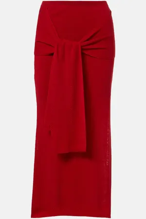 Proenza Schouler Phelan gathered linen-blend midi skirt