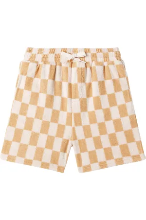 Rylee + Cru Checked cotton-blend jersey shorts