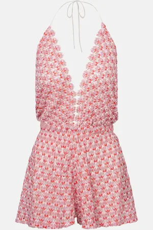 Missoni Open-knit lamÃ© playsuit