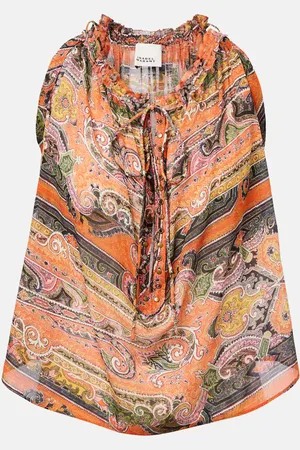 Isabel Marant Marilou paisley silk voile top