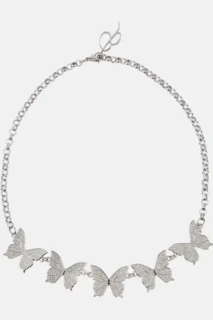 BLUMARINE Butterfly crystal-embellished choker