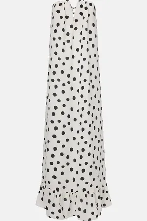 Adriana Degreas Polka-dot bustier dress