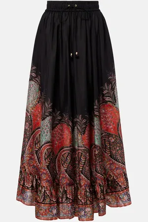 ZIMMERMANN Rhiannon ruffled silk maxi skirt