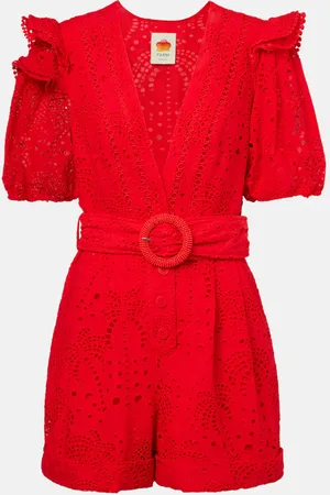 Farm Rio Broderie anglaise cotton romper