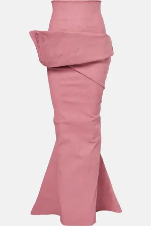 Rick Owens Draped cotton-blend maxi skirt
