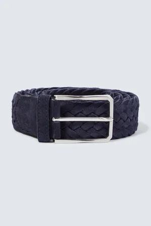 CANALI Braided suede belt